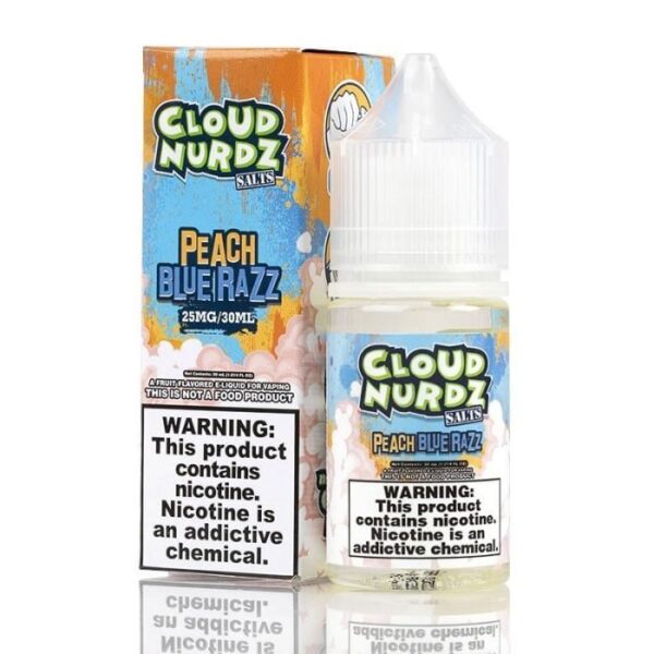 PEACH BLUE RAZZ – CLOUD NURDZ SALTS – 30ML